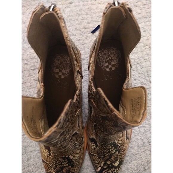 Vince Camuto  Leather 6.5 Snakeskin 3" Heeled Boots - Picture 10 of 14
